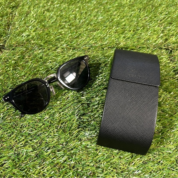 Prada 17YS 17 49 1AB03R Black Green Polarized Sunglasses PR17YS